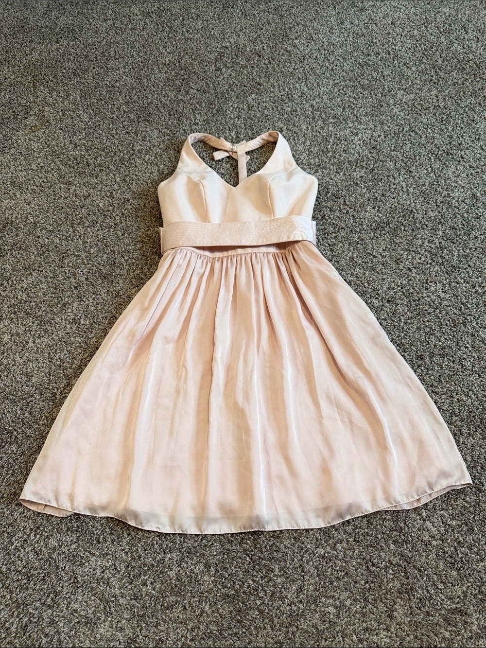 Vera Wang White Blush Pink Sleeveless Party Dress Size 4